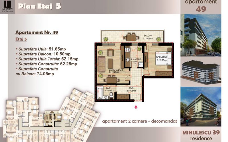 Apartament cu 2 camere Minulescu 39 Residence021