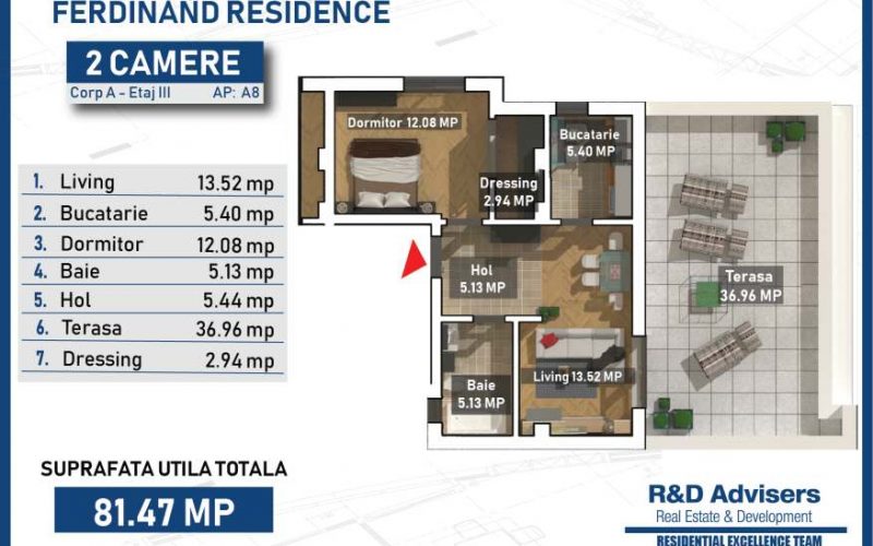 Apartament 2 camere Ferdinand Residence