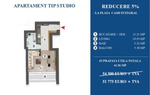 Oferta Speciala Apartament tip studio Armonia Residence
