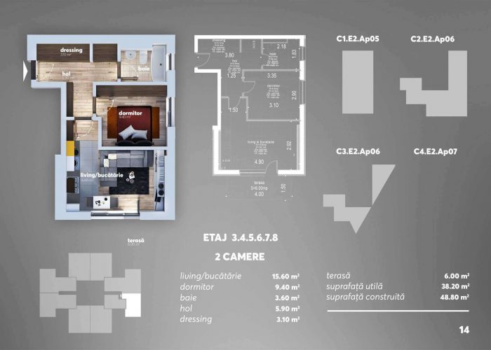 Arena Tower Residence - Plan 2d Apartament 2 Camere 1