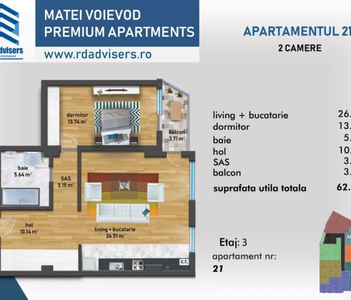 Matei Voievod Premium Apartments - apartament 2 camere_3