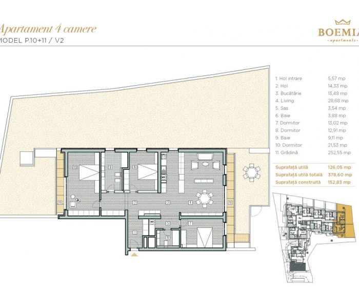 Boemia Apartments - Apartament 4 Camere 004