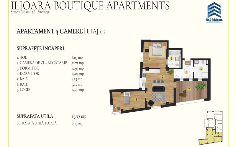 Apartament 3 camere